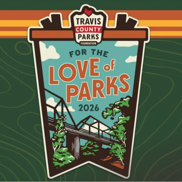 Travis County Parks 2026 poster with bridge design