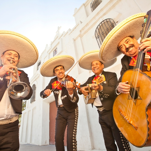 Mariachi band performing outdoors